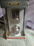 Defiant Touchbolt Deadbolt And Knob Combo. Fixed Price $39.95.