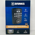 Brinks Fingerprint Electronic Deadbolt Keyless Lock Tuscan Bronze New. Fixed Price $42.55.