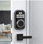 Keyless Entry Door Lock With 2 Lever Handles, Masoant Electronic Keypad Deadbolt. Fixed Price $70.00.