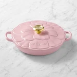 Le Creuset Signature Cast Iron 2.25 Quart Flower Petal Braiser, Chiffon Pink. Fixed Price $209.95.