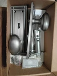 Nostalgic Warehouse Mission Plate With Keyhole Homestead Knob, Passage 2.75". Fixed Price $55.99.