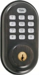 Push Button Deadbolt YALE216, Assure Lock, Yrl Pb ZW2 US10BP. Fixed Price $235.00.