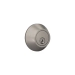 Deadbolt With Round Trim, Keyed 1 Side, Satin Nickel Finish. Fixed Price $26.62.
