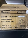 Box Of 24 - Pamex FD291 Single Cylinder Deadbolt Matte Black Finish 60MM Or 70MM. Fixed Price $240.00.