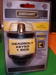 New Defiant Deadbolt Aged Bronze 890 100 Keyed One Side. Fixed Price $9.00.