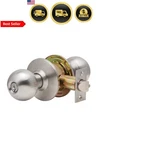 Grade 2 Storeroom Cylindrical Lock With Ball Knob Satin Stainless Steel 3 4.... Fixed Price $88.97.