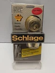 Schlage Deadbolt Double Cylinder B162NV Bright Brass 609 Vintage Nos KA4 2540. Fixed Price $25.33.