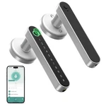 Smart Door Lock Fingerprint Keypad App Control Silver 191Y 4-IN-1 Ironzon Handle. Fixed Price $59.99.