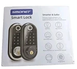Smonet Smart Lock Black Deadbolt Touchscreen Fingerprint Card. Fixed Price $64.88.