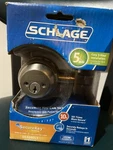 Schlage Deadbolt Sdes Keyed B62NSK V 619 Antique Brass Door Lock. Fixed Price $24.00.