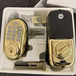Yale Real Living Keypad Deadbolt Polished Brass Gold Model 41828 - Used. Fixed Price $49.95.