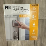 Reliabilt Satin Nickel Smart Fingerprint Deadbolt With Keypad. Fixed Price $29.95.