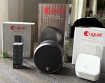 August Smart Lock Keyless Door W/ Keypad & Connect Wi-fi Bridge. Fixed Price $26.49.