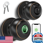 Geektale Fingerprint Door Lock For Bedroom, Smart Keyless Entry Knob. Fixed Price $69.64.
