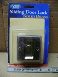 Schlage Ives Solid Brass Sliding Pocket Door Lock, Antique Finish. Fixed Price $5.00.