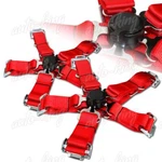 Jdm 2" Durable Nylon 5-POINT Cam Lock Safety Harness Seat Belt Red X2. Fixed Price $61.24.