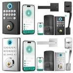 Heantle Wifi Front Door Lock Set With Handle Fingerprint Keyless Smart Deadbolt. Fixed Price $39.99.