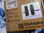 Open Box. Elemake AX-MKS004R Right Hand, Keyless Lock Mechanical Keypad, Blk. Fixed Price $39.95.