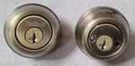 Vintage Kwikset 785 Smartkey Antique Brass Double Cylinder Deadbolt Door Lock. Fixed Price $39.99.