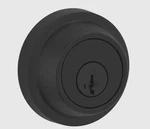 Kwikset 660 Round Matte Black Single Cylinder Deadbolt Featuring Smartkey. Fixed Price $15.99.