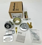 New Kwikset Single Cylinder Deadbolt Satin Chrome Smart Key 96600-576. Fixed Price $19.99.