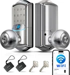 Smart Lock Fingerprint Keyless Entry Wi App Control VE028 Satin Nickel Veise. Fixed Price $124.99.