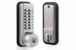 All Weather Mechanical Keyless Deadbolt Door Lock - Satin Nickel. Fixed Price $27.99.