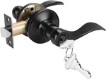 Matte Black Entry Lever, Stainless Steel Wave Style Entrance Handle Exterior Int. Fixed Price $36.99.