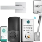 Heantle Wifi Smart Door Lock Handle Set Keyless Entry Fingerprint Digital Keypad. Fixed Price $59.99.