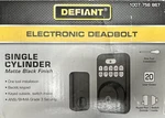 Defiant Single Cylinder Square Electronic Keypad Deadbolt Matte Black. Fixed Price $34.99.