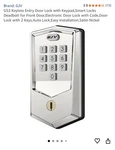 Gjv Keyless Entry Door Lock G-S3 Satin Nickel Brand New Unopened Box. Fixed Price $39.00.