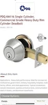 Door Lock Keyed Single Cylinder Deadbolt , KM116-630-ADJ W Scc Satin Ss. Fixed Price $19.99.