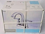 Oakbrook Verona Two Handle Lavatory Pop-up Faucet 4 In. Brushed Nick. Fixed Price $59.99.