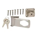 Everbilt 3-1/2 In. Stainless Steel Door Latch Safety Key Locking Hasp 18565. Fixed Price $15.80.