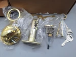 Set Of - Design House 782763 Single Sided Deadbolt, Polished Brass. Fixed Price $11.99.