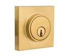 Defiant Square Brushed Gold Single Cylinder Contemporary Deadbolt. Fixed Price $14.99.