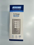 Schlage Arrive Smart Wifi Deadbolt Century Trim Satin Nickel Square Shape. Fixed Price $139.00.