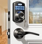 Veise Keyless Entry Door Lock With 2 Lever Handles - Electronic Keypad Deadbolt,. Fixed Price $49.90.