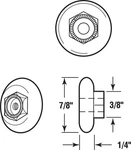 Prime-line 6002 Plastic/steel Shower Door Roller 0.38 X 7/8 Dia. In.. Fixed Price $7.73.