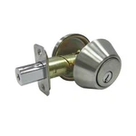 Truguard, Stainless Steel, Single Cylinder Deadbolt, For Exterior Doors. Fixed Price $11.99.