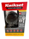 Kwikset Hometown Low Profile Single Cyl Deadbolt Door Lock Matte Black 92580-083. Fixed Price $29.95.