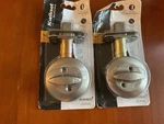 Lot Of 2 Kwikset 663 Single-sided Deadbolt Lock Satin Nickel. Fixed Price $20.99.