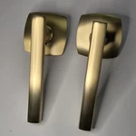 Emtek 5306FRLUS4 Dummy Lever Satin Brass Urban Modern Rosette Freestone. Fixed Price $17.99.