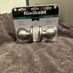 Kwikset Hall & Closet Door Handle Knob Silver - New In Box. Fixed Price $14.47.