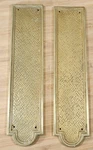 Antique Brass Door Plate 685 Ob Pattern, Gold Finish, 21.4 Cm Height. Fixed Price $29.26.