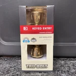 New Tru-bolt Locking Exterior Entrance Door Knob Polished Brass Grade 3 Nib. Fixed Price $20.99.