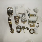 Kwikset Dakota Satin Nickel Door Handleset With Polo Knob Smartkey. Fixed Price $42.86.