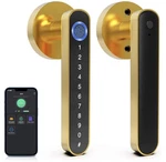 Elinksmart Fingerprint Door Knob Lock,keyless Entry With Code Keypad Handle,gold. Fixed Price $35.00.