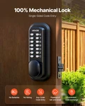 Mechanical Keyless Door Push Button Keypad, Auto Lock, Black. Fixed Price $58.99.