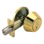 Design House Single Cylinder Deadbolt Polished Brass/silver. Fixed Price $35.77.